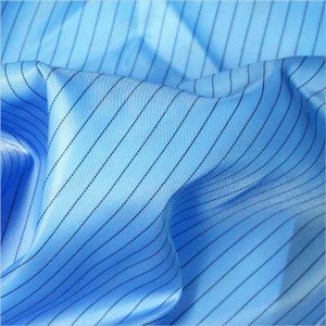 5mm stripe twill polyesteri antistaattinen kudottu kangas antistaattisiin vaatteisiin
